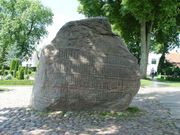 Rune stone of Harald, writing side